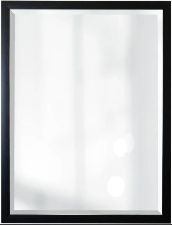 Stylecraft Black Beveled Framed Wall Mirror-0