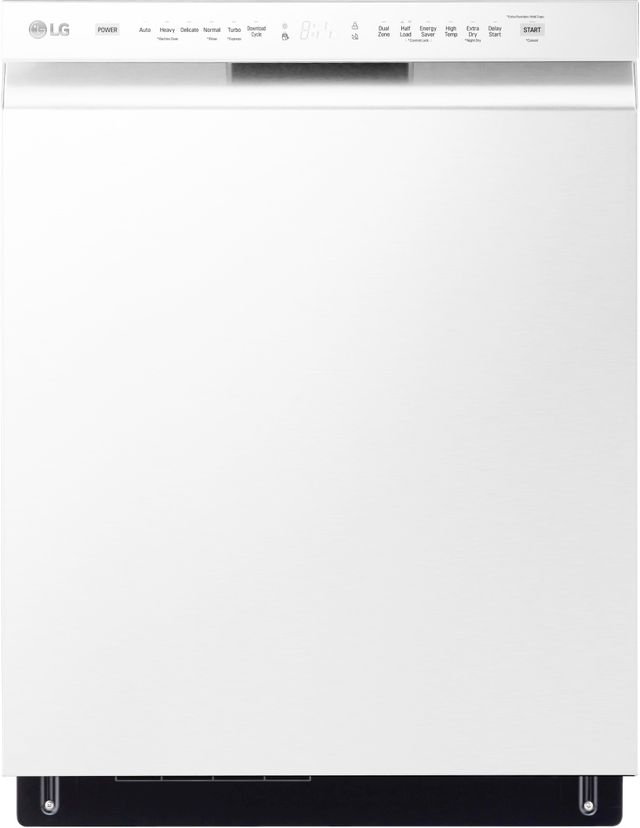 LG 24" White Front Control Built-In Dishwasher with Quadwash™-0