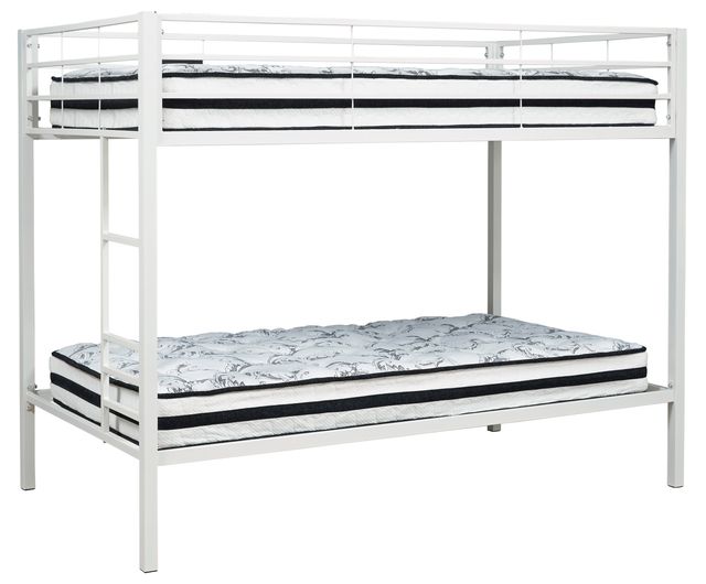 Signature Design by Ashley® Broshard White Twin over Twin Metal Bunk Bed-1