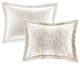 Olliix by Madison Park Zuri Snow Leopard King Faux Fur Comforter Set-5
