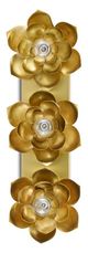 Currey & Company Blossom Satin Brass Three-Light Wall Sconce-1