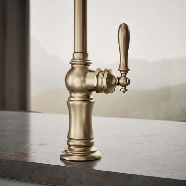 KOHLER® Artifacts® Vibrant Brushed Bronze Single-Handle Kitchen Sink Faucet with 2-Function Sprayhead-3