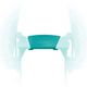 C.R. Plastics Turquoise Arm Table-0