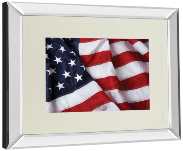 Classy Living Kikk Brilliantly American Flag Mirror Framed Wall Art-3