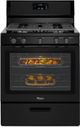 Whirlpool® 30" Black Free Standing Gas Range-2