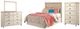 Signature Design by Ashley® Willowton 3-Piece Whitewash Full Youth Panel Headboard Bed Set-1