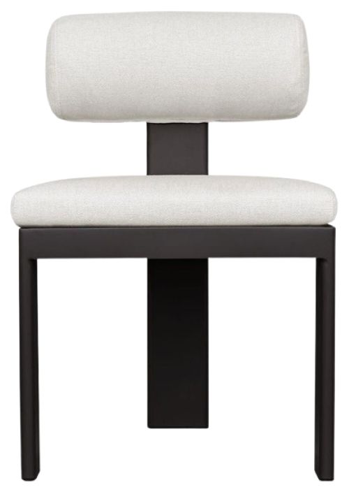 Uttermost® Uttermost® Bolster Oyster White Aluminum Indoor-Outdoor Dining Chair with Cushion-3
