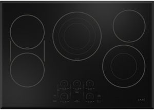 Front view of the Café™ 30" Black Electric Cooktop