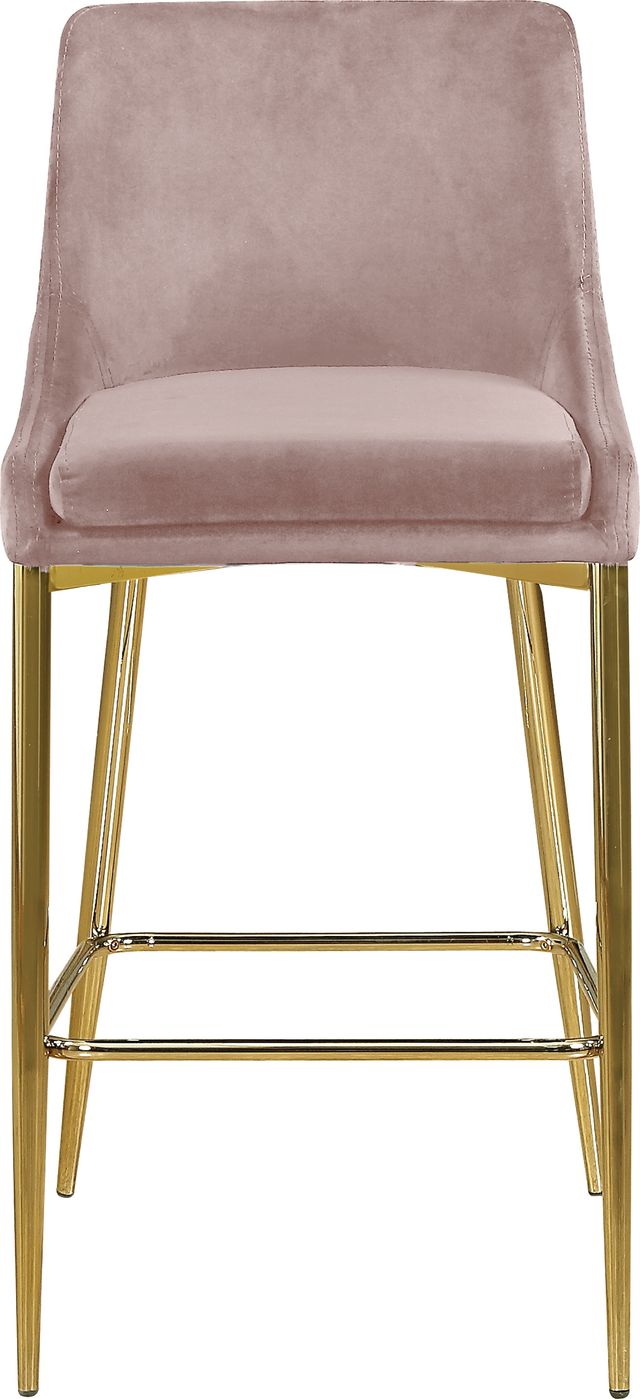 Meridian Furniture Karina Pink Velvet Counter Stool-2