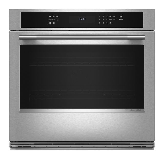 KitchenAid® 30" PrintShield™ Stainless Steel Single Electric Wall Oven with Air Fry Mode-0