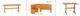Linon Chelsea 3-Piece Natural Corner Nook Set-2
