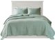 Olliix by Madison Park 3 Piece Seafoam Full/Queen Tuscany Reversible Scalloped Edge Coverlet Set-0