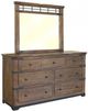 International Furniture Direct Parota Brown Mirror-1