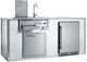 XO Pro-Grade Luxury Designer 83" White Pre-Assembled Outdoor Kitchen Bar Island-1