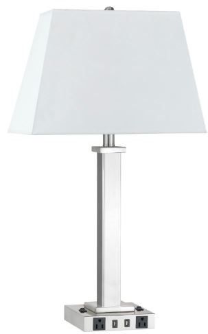 Cal® Lighting & Accessories Brushed Steel Desk Lamp-0