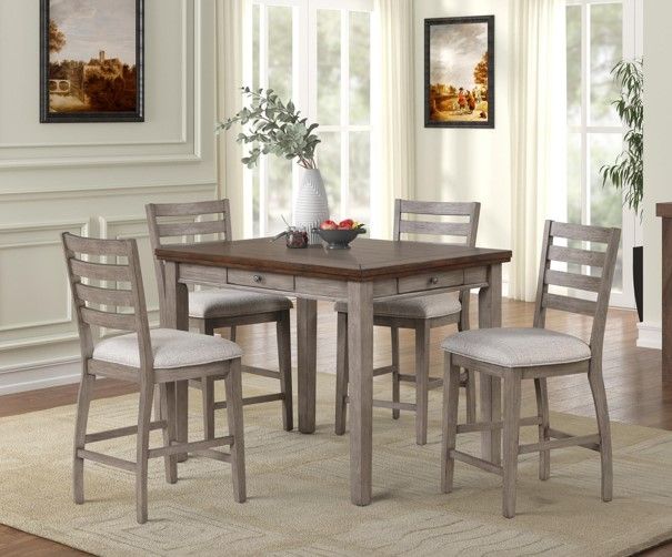 Bernards Will Brown Counter Height Dining Table-1