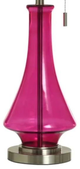 Stylecraft Austin Allen James Fuchsia/Silver Table Lamp-1