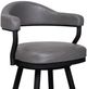 Armen Living Justin Gray/Matte Black Bar Stool-4