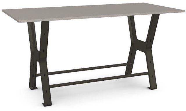 Amisco Customizable Parade 42" Thermo Fused Laminate Bar Table with 1" Thick Tabletop -0