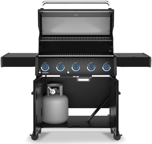 Broil King® Baron 520 Pro Shadow 5-Burner Black Freestanding Natural Gas Grill-1