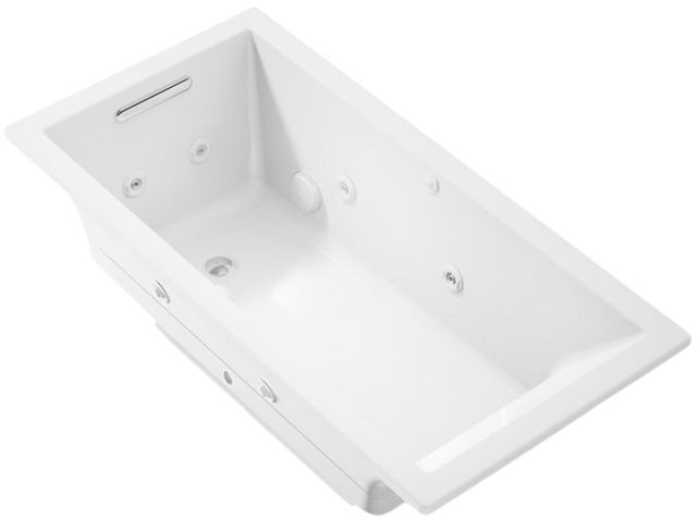 KOHLER® Underscore® White 60" X 30" Drop-In/ Undermount Heated Bubblemassage™ Air Bath with Whirlpool-0
