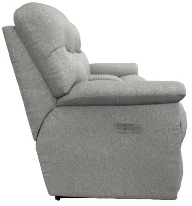 La-Z-Boy® James Dove Gray Power Reclining Loveseat with Console, Headrest, and Lumbar-3