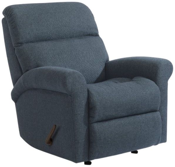 Flexsteel® Davis Blue Midnight Rocking Recliner-0