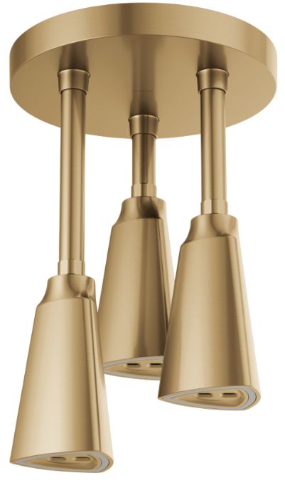 Delta Universal Showering Champagne Bronze H2Okinetic® Pendant Raincan Shower Head with LED Light-0