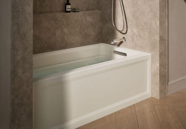  KOHLER® Archer® Biscuit 60" x 32" Alcove Bath - Right Drain-3