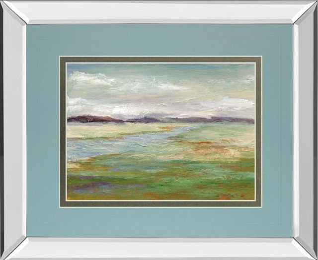 Classy Art Meadow Stream Il by Nan Mirror Framed Wall Art-0