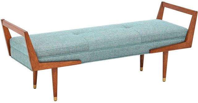 Olliix by INK+IVY Blue/Pecan Boomerang Bench-1