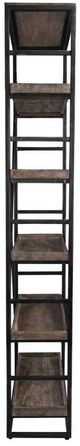 Classic Home Evan Black/Olive Brown Single Bookshelf-3