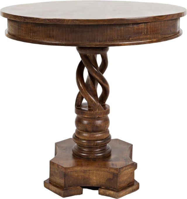 Jofran Inc. Global Archive Gwen Chestnut Pedestal Table-2
