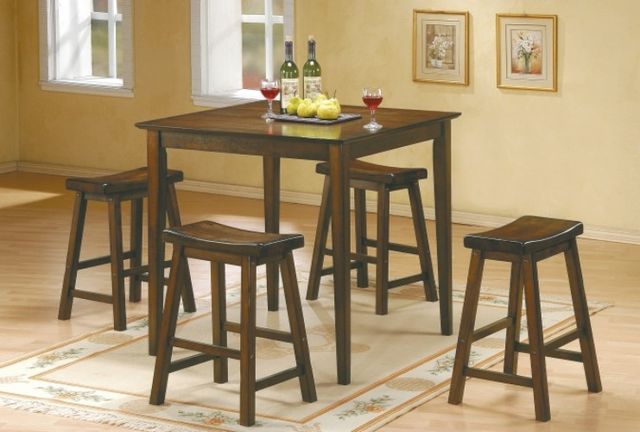 Homelegance® Saddleback Cherry 29" Pub Height Stool-1