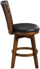 Homelegance® Medford Black/Chestnut Swivel Counter Height Chair-3