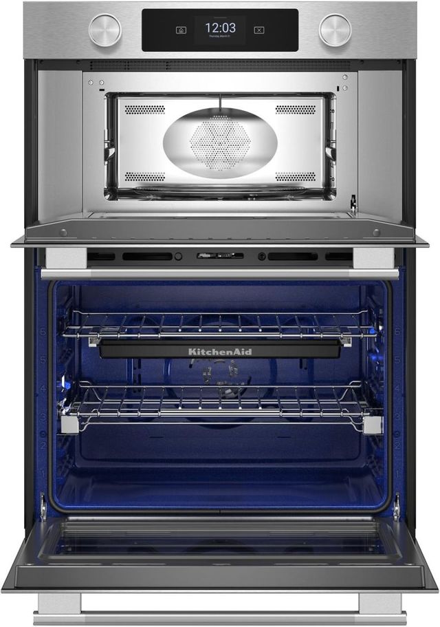 KitchenAid® 30'' PrintShield Stainless Oven/Micro Combo Electric Wall Oven with Intelligent Cooking Camera-2