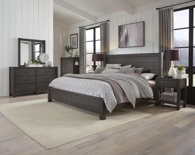 aspenhome® Mill Creek Carob Queen Panel Bed-3