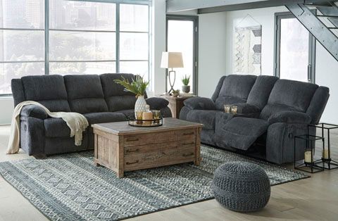 Signature Design by Ashley® Draycoll 2-Piece Slate Living Room Reclining Seating Set-3