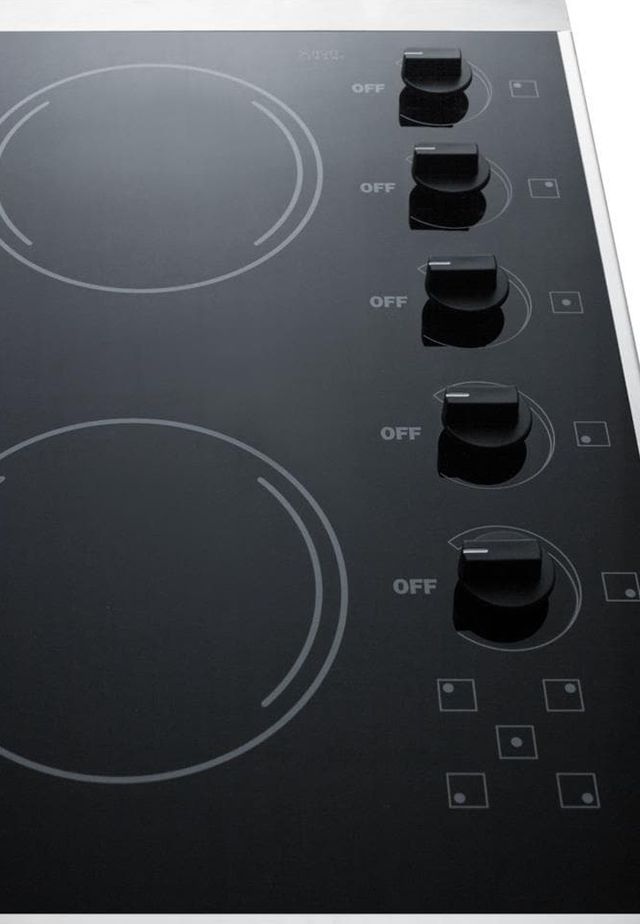 Summit® 27" Black Electric Cooktop-2