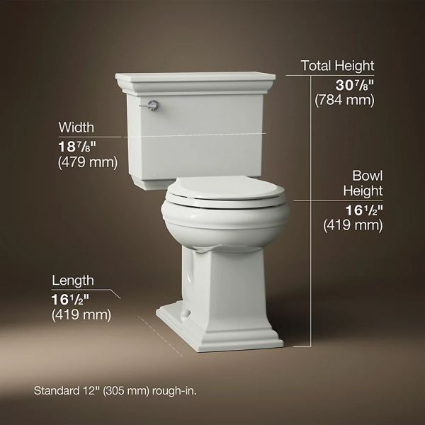 KOHLER® Memoirs® Stately Dune 2-Piece Round-Front Toilet, 1.28 Gpf-3