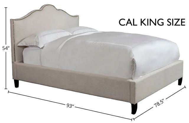 Parker House® Jamie Flour California King Upholstered Panel Bed-2