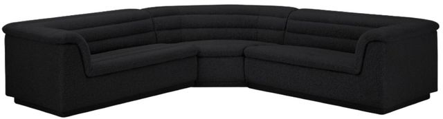 Meridian Furniture Cascade 3-Piece Black Sectional-0