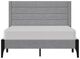 HH2 Home Maryhill Light Gray Queen Upholstered Panel Bed-1