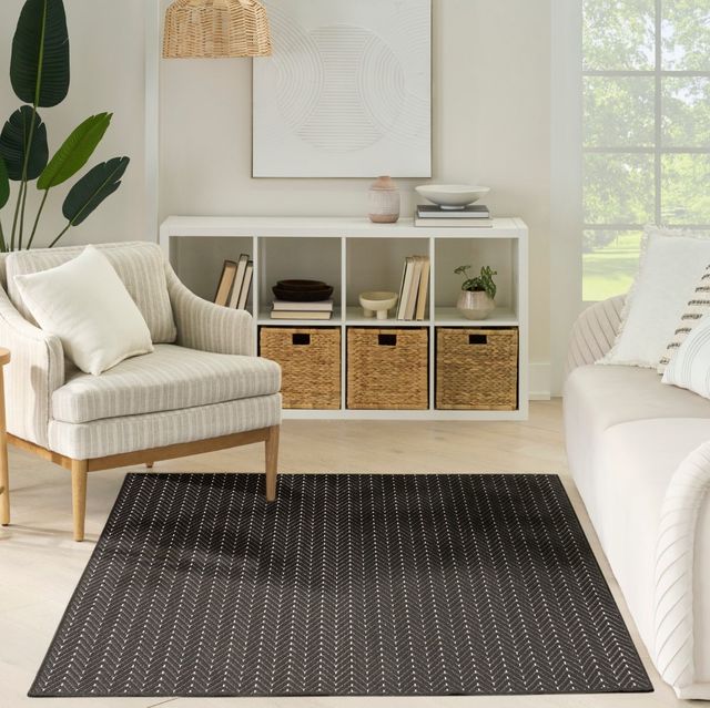 Nourison Home™ Horizon Black 5'x7' Style 2 Area Rug-1