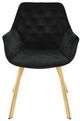 Mazin Furniture Ayami Black/Gold Dining Arm Chair -1