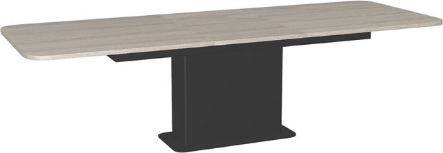 Amisco Customizable Lucarelli 108" Rectangular Extendable Table with 1" Thermo Fused Laminate Top, Radius Corners and 1 Leaf-1