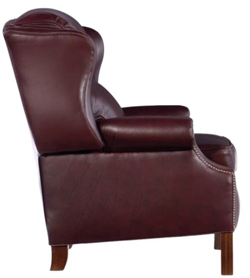 Bradington-Young Chippendale Burgundy Manual Recliner-2