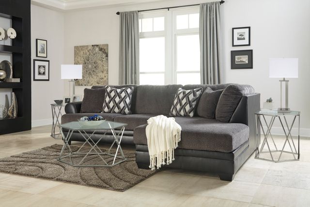 Signature Design by Ashley® Kumasi 2-Piece Smoke Sectional-2