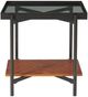 Riverside Furniture Lennox Black Rectangular Side Table with Rosewood Base-1