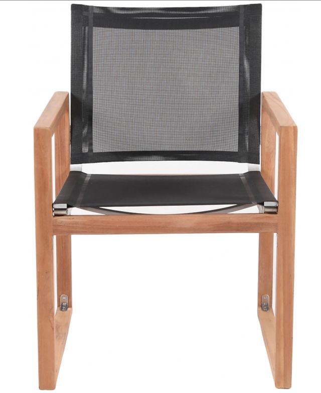 Meridian Furniture Tulum Black Fabric Outdoor Dining Arm Chair-4